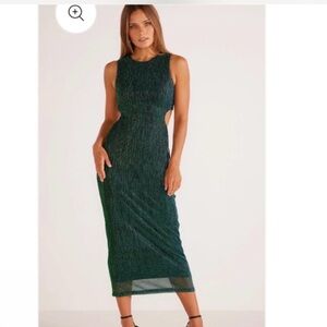 Elegant Green Cut Out Dress